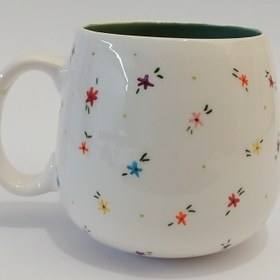 تصویر ماگ سرامیکی مدل گل گلی 