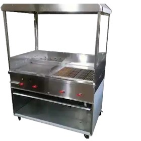 تصویر دستگاه گریل و برگر ذغالی 