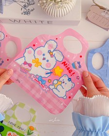 تصویر زیپ کیپ دسته دار حیوانات - آبی 