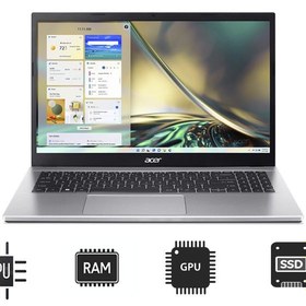 تصویر لپ تاپ ایسر 15.6 اینچی مدل ASPIRE 3 A315 پردازنده CoreI3 1215U رم 8GB حافظه 512GB SSD گرافیک Intel کد:297-1810001 