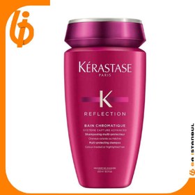 تصویر شامپو کراستاس نرم وبراق کننده موهای رنگ شده مدل رفلکشن Kerastase Reflection حجم 250 میل 