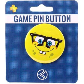 تصویر پیکسل سنجاقی باب اسفنجی عینکی Spectacled Sponge Bob Design Pixel Pin