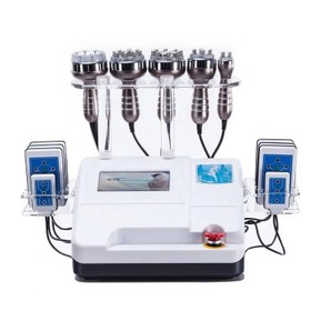 تصویر دستگاه لاغری 6 در 1 کاهش وزن بدن و لیفت پوست صورت weight loss ultrasonic body sculpting vacuum cavity machine