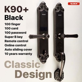 تصویر قفل اثر انگشتی دیجیتال ALOCK مدل K90+ مشکی 
