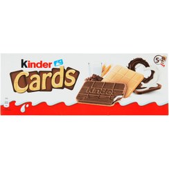 تصویر بیسکوییت شکلاتی کیندر کاردز 5 عددی (۱۲۸ گرم) kinder cards kinder cards