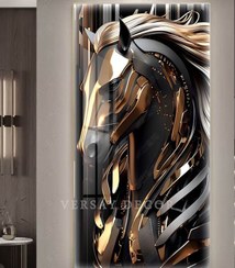 تصویر تابلو هنری مدرن طرح اسب سه بعدی 
