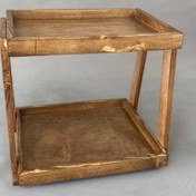 تصویر استند چوبی دو طبقه آشپزخانه کد ۱۲ 