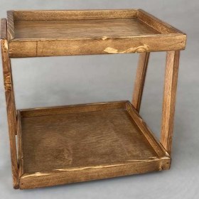 تصویر استند چوبی دو طبقه آشپزخانه کد ۱۲ 