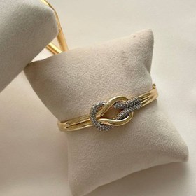 تصویر دستبند فرد طرح طلا 