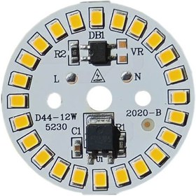 تصویر DOB LED گرد آفتابی 220V 12W با درایور (۲۲۰ ولت ۱۲ وات) 