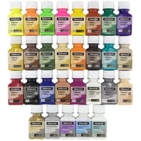 تصویر رنگ‌پارچه ماری ورک رنگ پارچه ماری ورک حجم 60 میل پارچه را بشویید و خشک کنید بعد از نقاشی و چاپ کار را 24 ساعت در دمای محیط استراحت دهید پشت و روی مناطق کار شده را به مدت 5 دقیقه ( بدون بخار ) با اتو حرارت دهید تا حد امکان کار های دستی را با صابون و