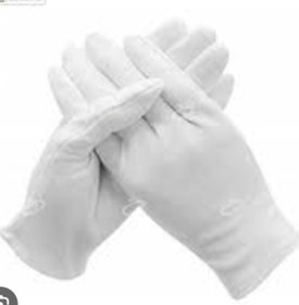 تصویر دستکش نخی سفید بیتا 