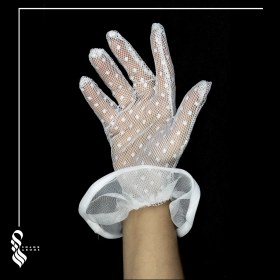 تصویر دستکش توری عروس کد 13 