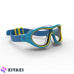 تصویر ماسک شنا نابایجی - دکتلون Nabaiji Swimming Mask - Size S - Blue - Transparent Glasses - 100 Swimdow V2 