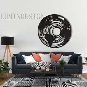 تصویر دیوارکوب نقشه جهان گرد 