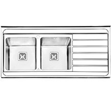 تصویر سینک روکار پرنیان کد PS1114 سایز 120*60 PARNIAN STEEL