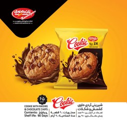 تصویر کوکی کشمشی شکلاتی نان رضوی 65 گرم Nane Razavi Raisin Chocolate Cookie 65 gr