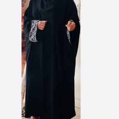 تصویر عبا اماراتی سایز 48/50میخوره فری سایز جنس کرپ درجه یک 