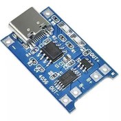 تصویر ماژول شارژ باتری لیتیومی TP4056 با ورودی Type-C و مدار محافظ 