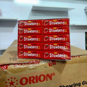 تصویر آدامس توت فرنگی اوریون اصلی کره ای ۲۰ عددی | Orion Strawberry Gum 