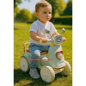 تصویر ماشین پایی موزیکال کودک طرح موتور 