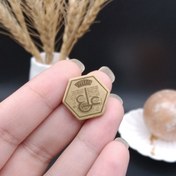 تصویر نگین برنجی مزین به دعای ع علی کد 8046 