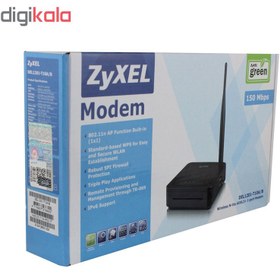 تصویر مودم روتر بی سیم زایکسل DEL1201-T10A/B ZyXEL ADSL2 Plus DEL1201-T10A B Wireless Modem Router