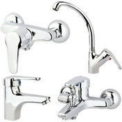 تصویر ست شیرآلات راسان مدل درنا و پارمیس 