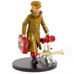 تصویر فیگور تن تن و میلو با چمدان سایز ۱۸ سانتیمتر 