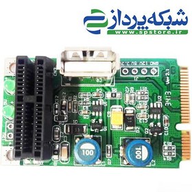 تصویر PCI-E express X1 to Mini PCI-E Adapter card 