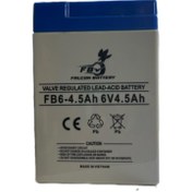تصویر باتری 6ولت 4/5 ترازو و چراغ قوه 6v4.5Ah