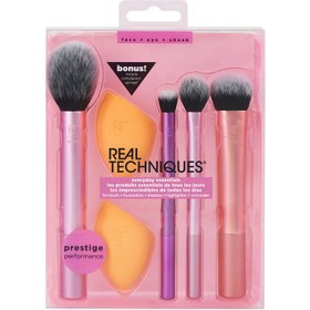 تصویر ست براش ریل تکنیک همراه یک پد ا Real Techniques Everyday Essentials Brush Set Real Techniques Everyday Essentials Brush Set