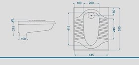 تصویر توالت ایرانی گلسار مدل اکوا ریم بسته 