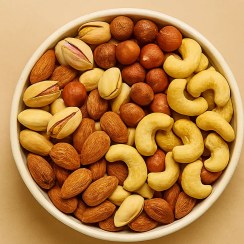 تصویر آجیل چهار مغز (گردو، بادام، پسته، فندق) 