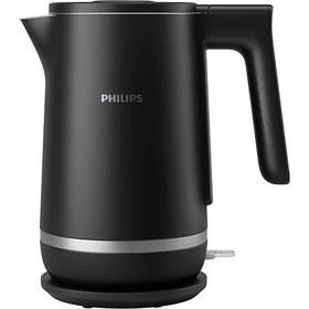 تصویر کتری دو جداره برند فیلیپس مدل HD9395/90 ۱.۷ لیتر ۲۲۰۰ وات مشکی برند philips Philips HD9395/90 Double Walled Kettle 5000 Series 1.7 L 2200 W HD9395/90 Black