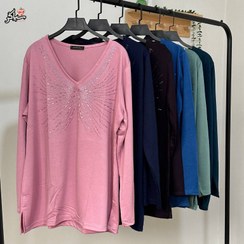 تصویر بلوز جودون جلو نگین دار خورشید خانم 