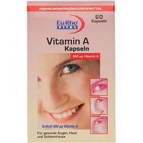 تصویر کپسول ویتامین آ یوروویتال ۶۰ عددی 