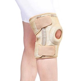 تصویر زانوبند قابل تنظیم فنردار نئوپرنی فری سایز کد 310260 آدور Adjustable neoprene knee support with bar freesize Adora