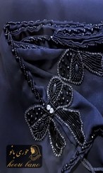 تصویر عبا جواهر دوزی طرح پاپیون 