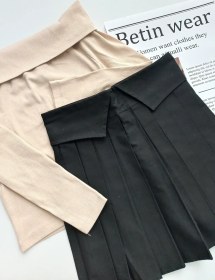 تصویر دامن پلیسه کتان 