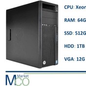 تصویر کیس سروری اچ پی HP workstation Z640/Xeon 2680 v4 x2/ram 64g ddr4/ssd 512g/hdd 1TB/VGA 12G DDR5 