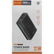 تصویر پاوربانک فست شارژ 20000 میلی آمپر رنجر Renjer RJ-23 22.5W PD QC 3.0 Power Bank Portable 20000mAh Renjer RJ-23 22.5W PD QC 3.0 LCD