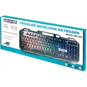 تصویر کیبورد گیمینگ مچر مدل MR365 با سیم RGB 