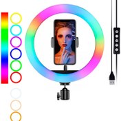 تصویر رینگ لایت "RGB LED 3D-33 12 RGB LED 3D-33 12 Inch Ring Light