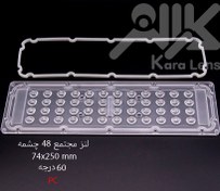 تصویر لنز اس ام دی پرژکتور 48 وات (چشمه) یکپارچه، 60 درجه، SMD 3030 به همراه واشر smd lenses,3030