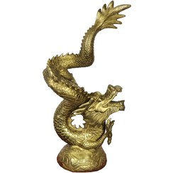 تصویر مجسمه برنزی حیوانات مدل اژدها کد AAA 