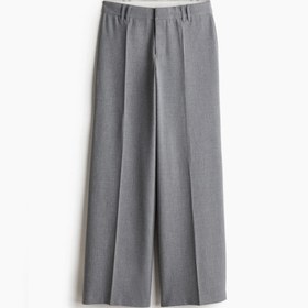 تصویر شلوار پارچه‌ای زنانه اچ اند ام ( H&M ) طوسی واید لگ 