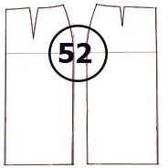 تصویر الگوی دامن تک سایز 52 