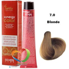 تصویر رنگ مو بدون آمونیاک سینرژی اچ اس لاین شماره 7.0. Hair color without ammonia Synergy HS Line No. 7.0.