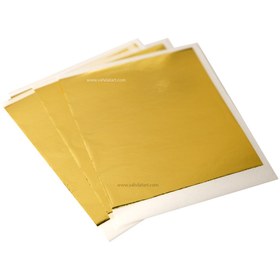 تصویر ورق طلا رنگی زرد 20 برگ 